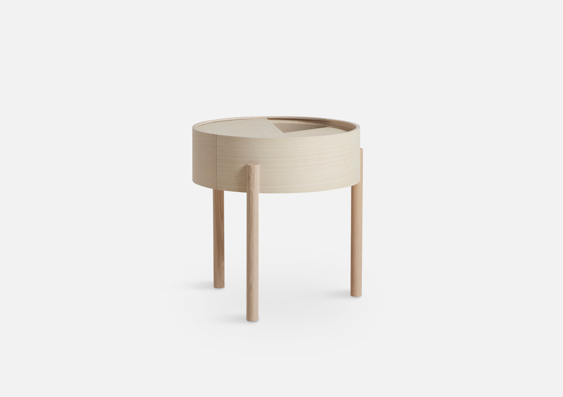 Arc Side Table - White Pigmented Ash