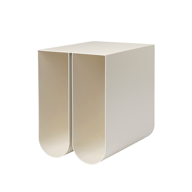 Curved Side Table, Beige