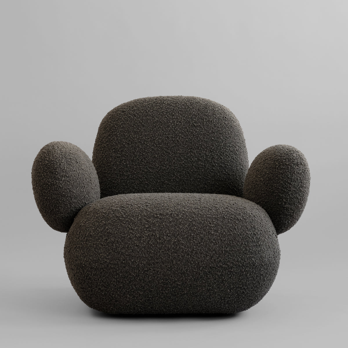 Toe Armchair, Flat - Deep Taupe