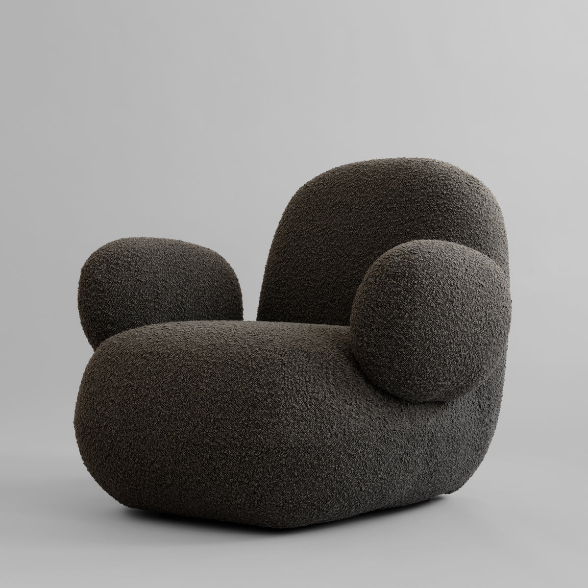 Toe Armchair, Flat - Deep Taupe
