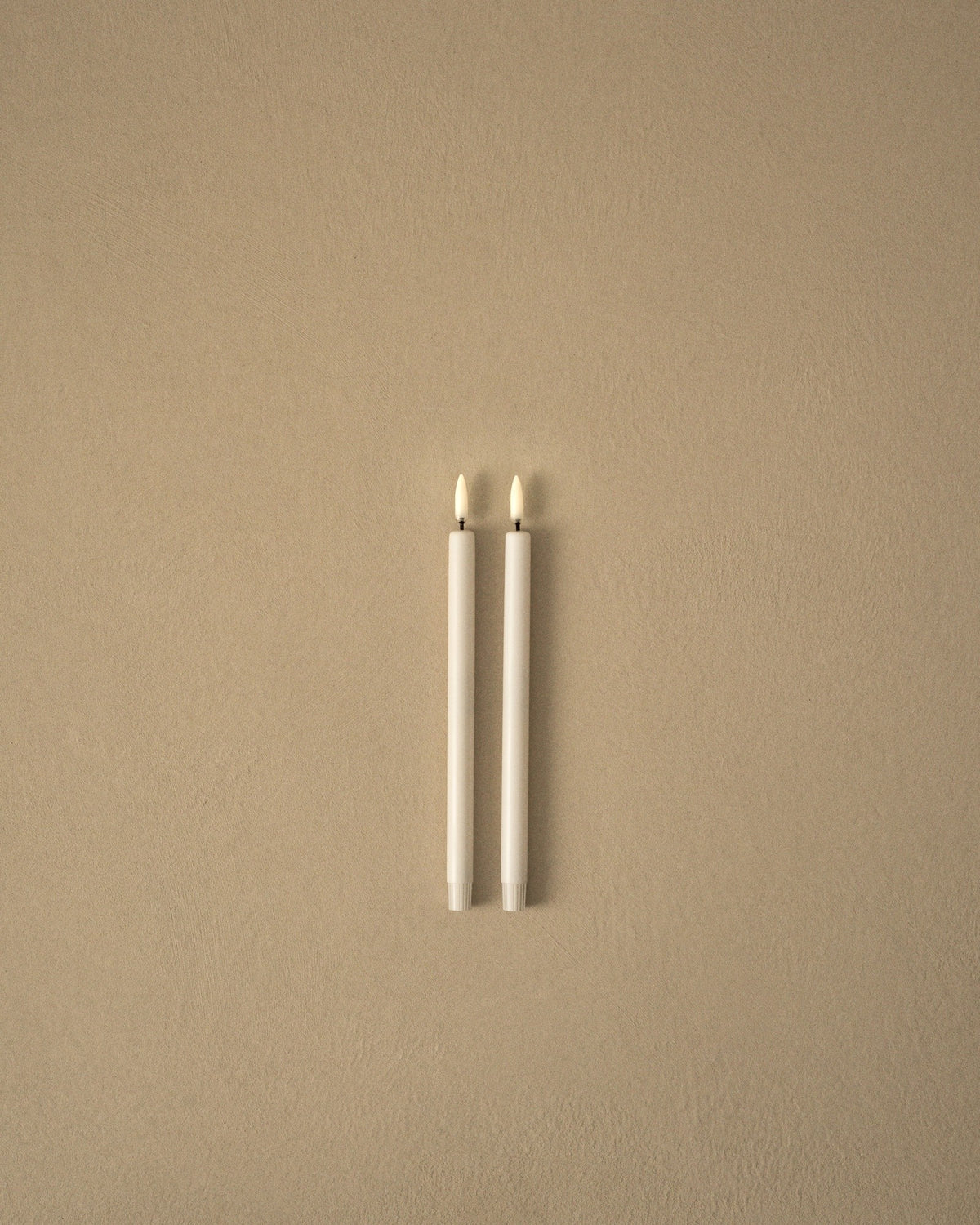 STOFF LED Taper Candle, White (Set of 2)