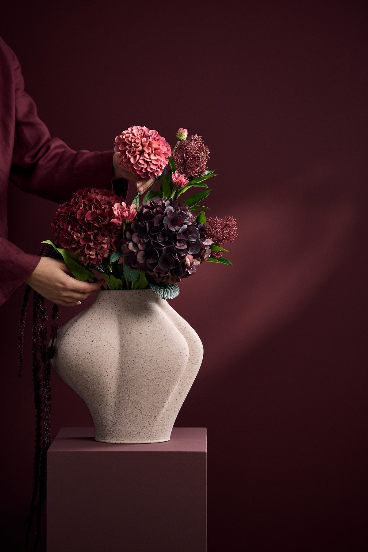 Saltare Vase Wide, Misty Rose