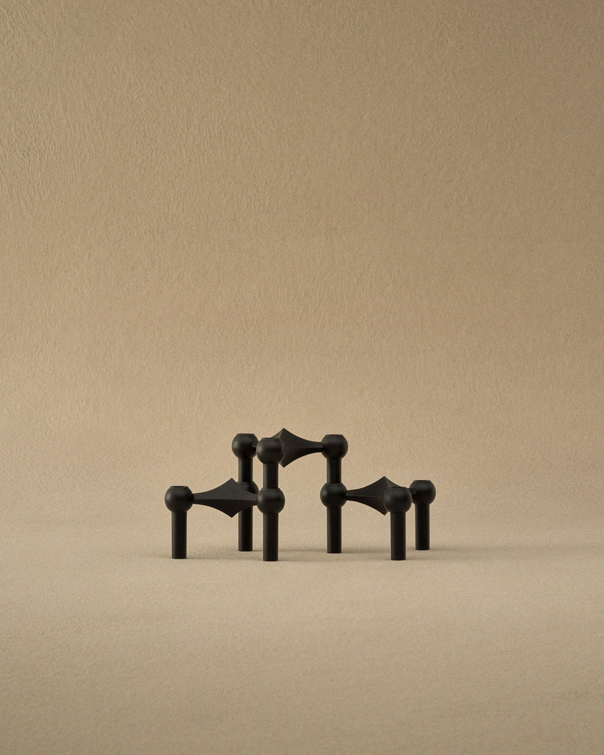 STOFF Nagel Candle Holder, Black (Set of 3)