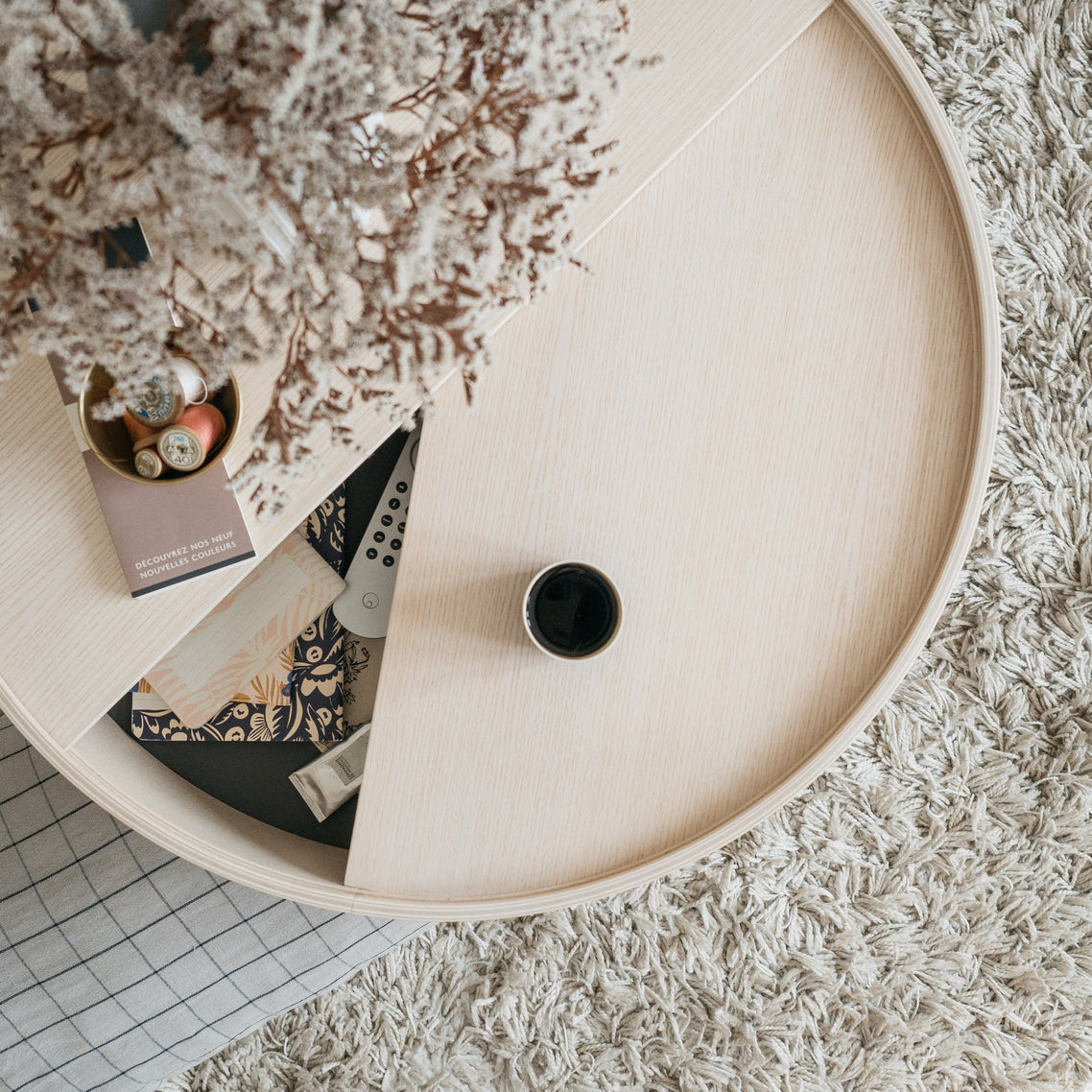 Arc Side Table - White Pigmented Ash