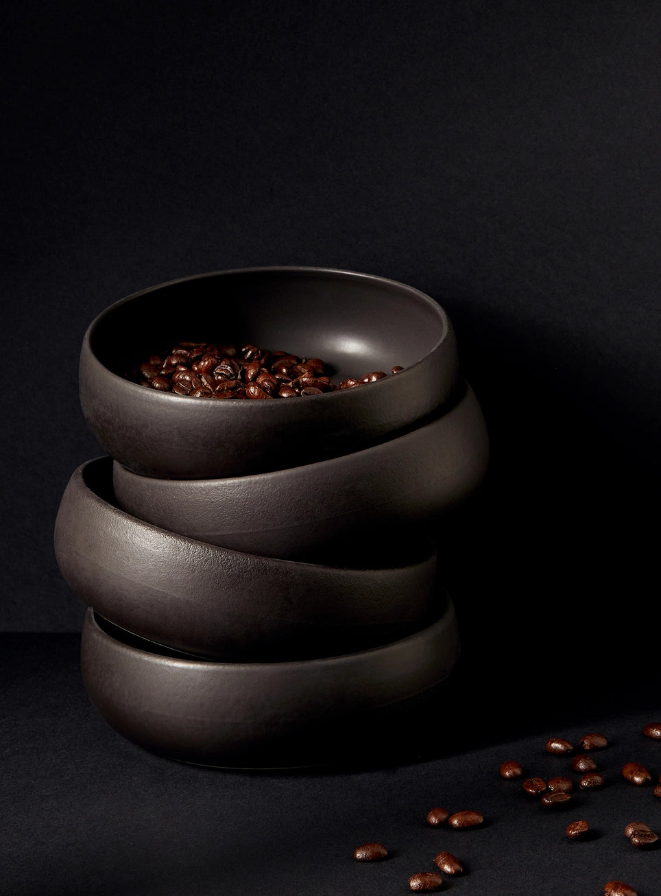 Handmade Stoneware Tapas Bowl, Ewa 5.9" - Matte Black
