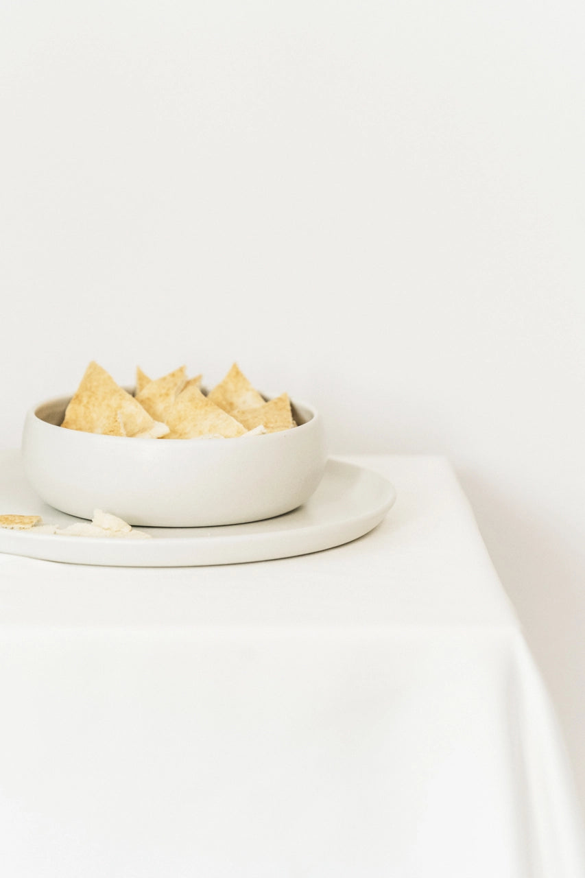 Handmade Stoneware Tapas Bowl, Ewa 5.9" - Matte White